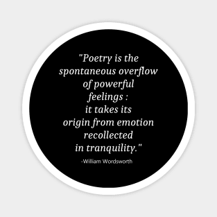 Quote For National Poetry Month Magnet